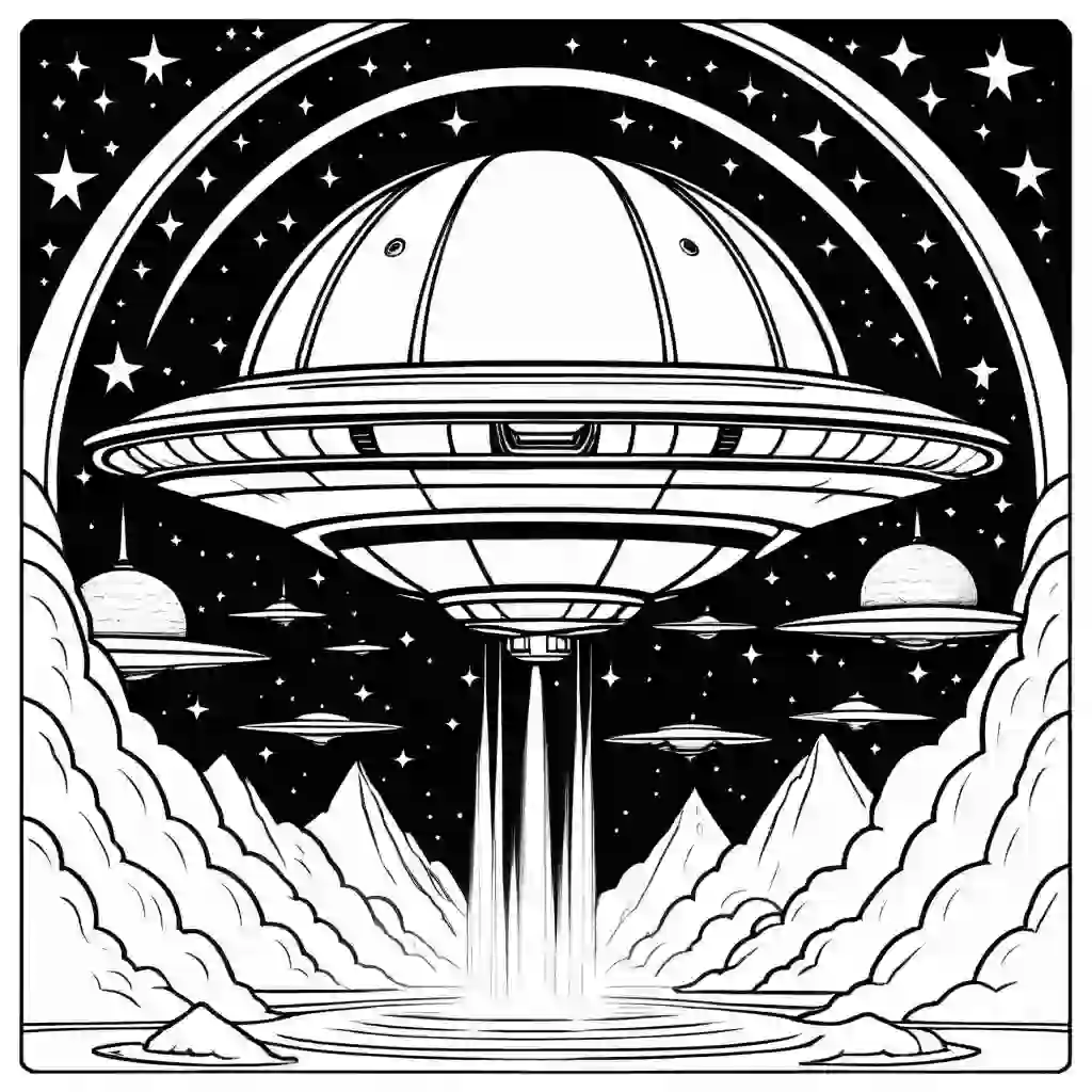 UFO coloring pages